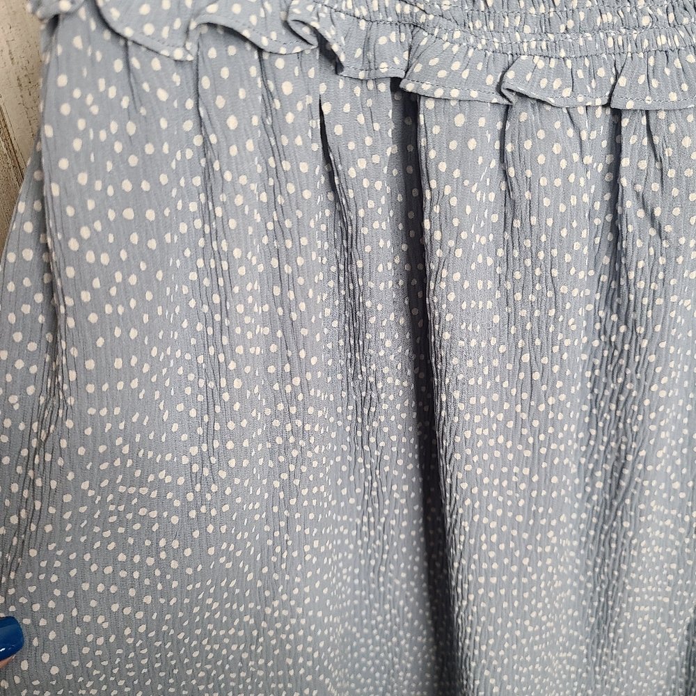 LoveRiche Blue Polka Dot Fit and Flare Dress NWT Ladies Size Large - Picture 11 of 11